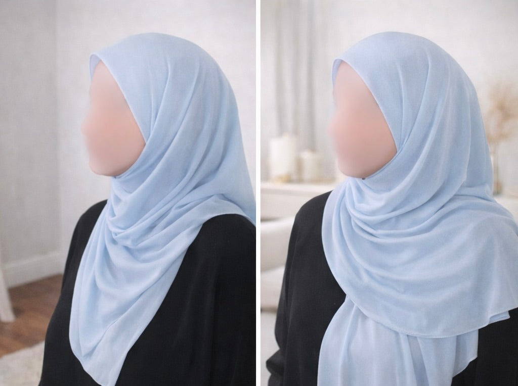 Hijab Crêpe Luxe BLEU SARCELLE