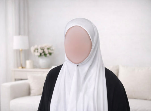 Hijab Jersey Premium BLANC