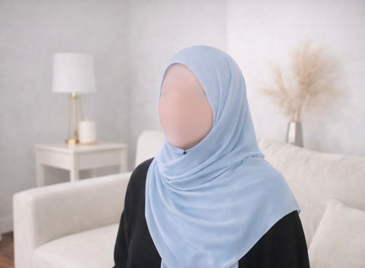 Hijab Crêpe Luxe BLEU SARCELLE