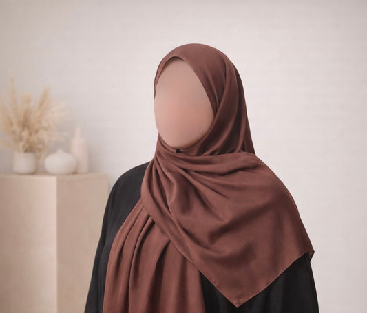 Hijab soie de Médine MARRON