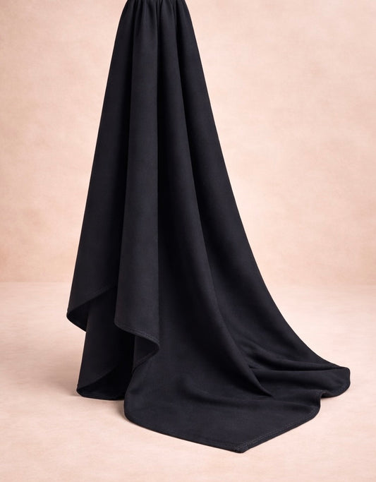 Hijab soie de Médine NOIR