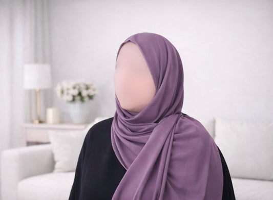Hijab soie de Médine VIOLET BYZANTIN