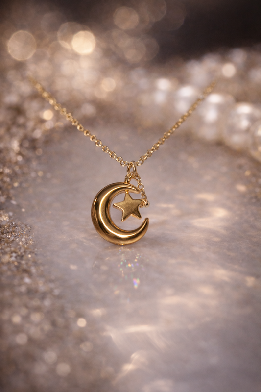 Collier Lune Étoilée