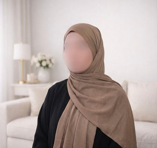Hijab soie de Médine MARRON NOISETTE