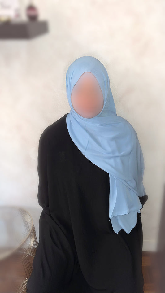 Hijab Crêpe Luxe BLEU SARCELLE