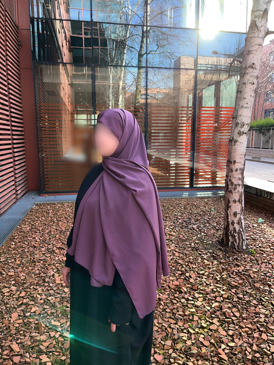 Hijab soie de Médine VIOLET BYZANTIN
